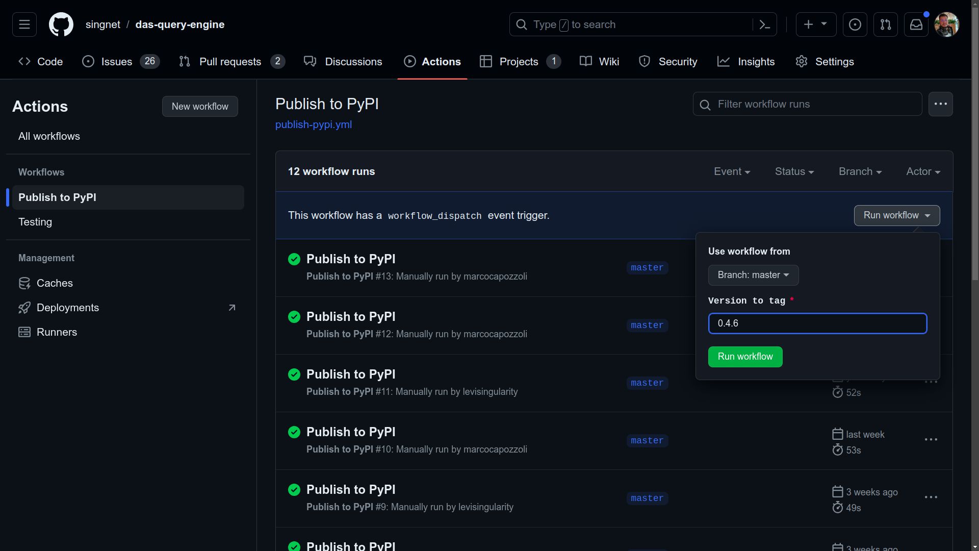 PyPI Publishing Workflow